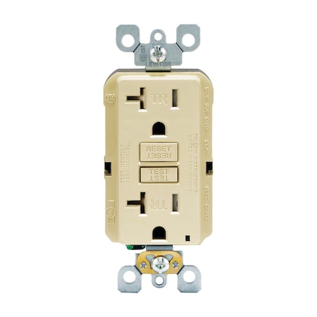 Leviton Leviton SmartlockPro 20 amps 125 V Duplex Ivory GFCI Outlet 5-20R 1 pk GFTR2-0KI